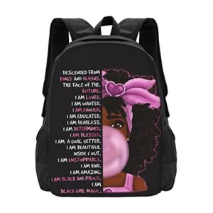 nrseag african american girl backpack black girl backpack african kids cute black girl bookbag for school kids teen girls