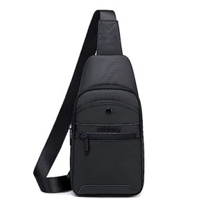 aisinivo sling bags men and women crossbody sling backpack black crossbody bags waterproof chest bag daypack