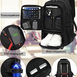 EYAMU Men's travel laptop backpack, Extra large 60L laptop backpack,College Backpack,Large capacity men's backpacks,Fits 17 Inch Computer, USB charging port,Expandable capacity