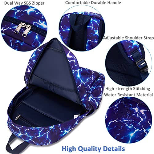 Meisohua Boys Backpack for Elementary School Backpack for Boys Girls School Bookbag for Middle School Bags Lightning Backpack for Kids