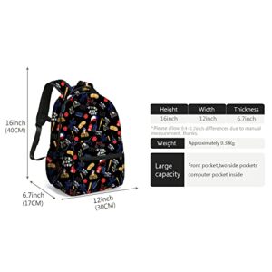 Azuxiqa Stranger Backpack, Portable Laptop Backpack School Bag Large Capacity Work Travel Backpacks for Men Women 16 Inch (Black)