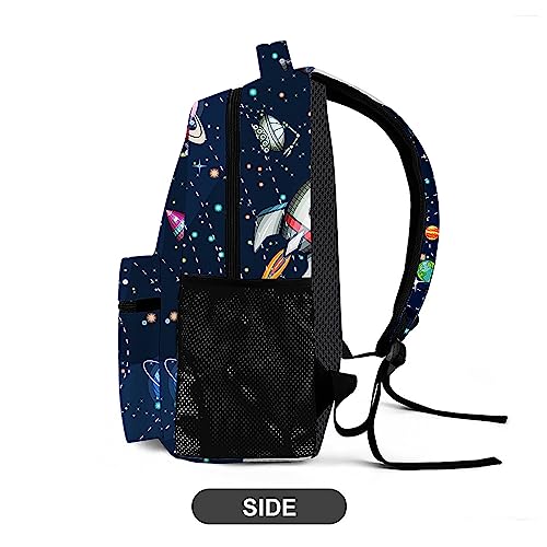 17 Inch Space Backpack, Cartoon Galaxy Daypack Stylish Laptop Bag, Cool Shoulders Backpack with Adjustable Shoulder Strap(Space & Galaxy)