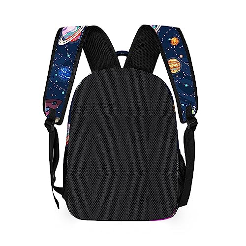 17 Inch Space Backpack, Cartoon Galaxy Daypack Stylish Laptop Bag, Cool Shoulders Backpack with Adjustable Shoulder Strap(Space & Galaxy)