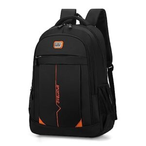 kujiapin student schoolbag outdoor travel bag men's casual tide computer backpack large capacity shoulder bag（orange）