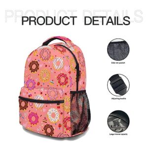oallpu Colorful Donut Backpack, Casual Lightweight Laptop Bag, Cartoon Shoulders Backpack Cute Daypack with Multiple Pockets(Colorful Donut)