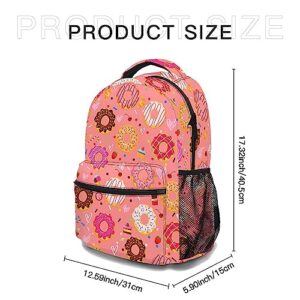 oallpu Colorful Donut Backpack, Casual Lightweight Laptop Bag, Cartoon Shoulders Backpack Cute Daypack with Multiple Pockets(Colorful Donut)