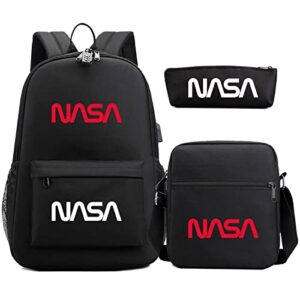 froibhatg nasa,space agency，astronaut，camouflage bag, men and women, three piece backpack set