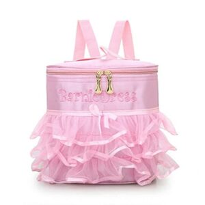 sehxim cute ballet dance backpack,tutu dress dance bag for girls,waterproof bag small duffle bag ballet bags gym bag. (princess pink)