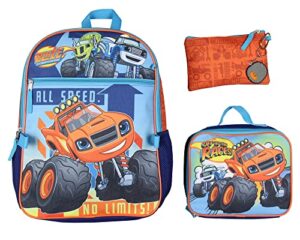 blaze and the monster machines backpack set lunch box pencil case key chain metal carabiner