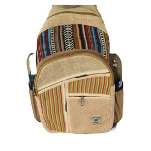 hemp backpack | organic | thc free | eco friendly | free of toxic chemicals | large | natural | 3342 |ॐ
