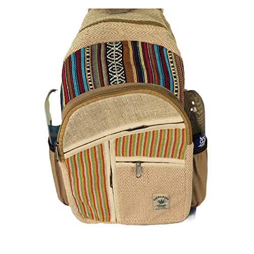 Hemp Backpack | Organic | THC Free | Eco Friendly | Free of Toxic Chemicals | Large | Natural | 3342 |ॐ