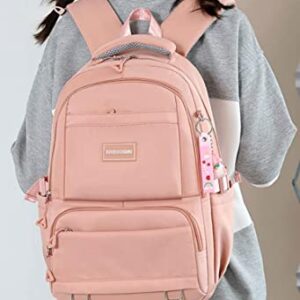 2023 Cute Aesthetic Backpack Preppy Backpack 15.6 Inch Laptop Backpacks College Book Bag Women Casual Travel Daypack (Pink,One Size)