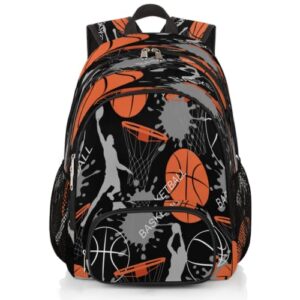 backpack for school girls boys,basketball slam dunk school college backpack rucksack travel bookbag student classics backpack cute book bags with chest strap