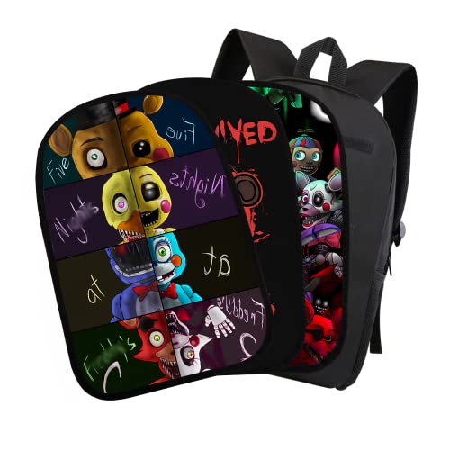 17 Inch Catoon Game Backpack with 3 Replaceable Pattern Lightweight Multifunction Backpacks Laptop Backpack