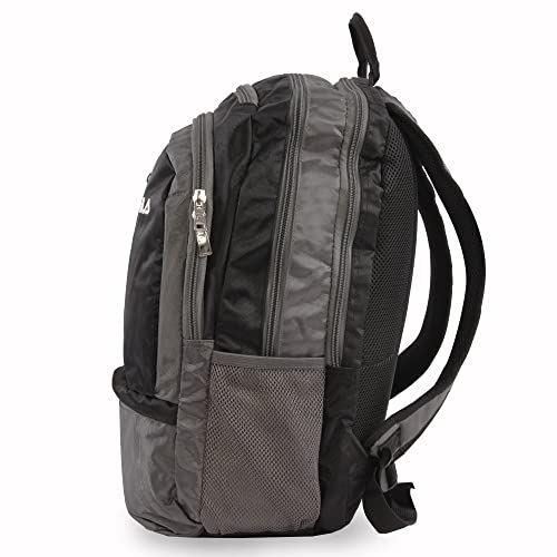 Fila Duel Tablet and Laptop Backpack, Black/Grey, One Size