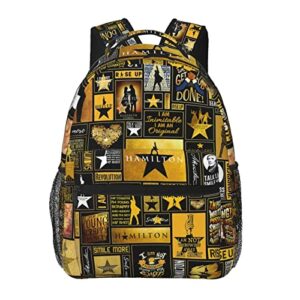 duahuazai kid's backpack hamilton-drama school bag for teens boys women laptop daypack traveling lightweight book bags