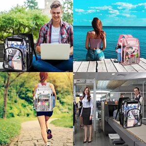 Birity Clear Backpack Heavy Duty,Large PVC Transparent Backpack,See Through Book Bag,Transparent Backpack For Teenager and Adults,Clear Bookbag for School,Sports,Work,Travel, College