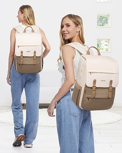 LOVEVOOK Laptop Backpack Purse for Women Fashion Vintage Computer Backpack 17 Inch Large Teacher Nurse Backpack Casual Daypack for Travel Business Work College