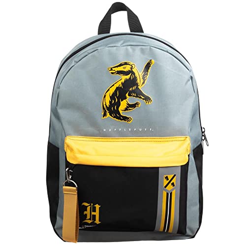 Bioworld Harry Potter Hufflepuff 16" Laptop Backpack & Lanyard Combo Set