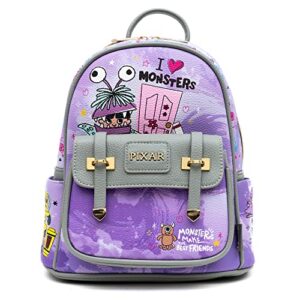 wondapop monsters inc. 11" vegan leather fashion mini backpack