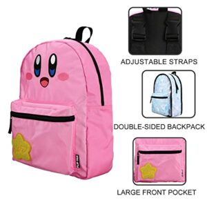 Kirby 16" Reversible Backpack & 24 Oz Single Wall Plastic Water Bottle Combo Set