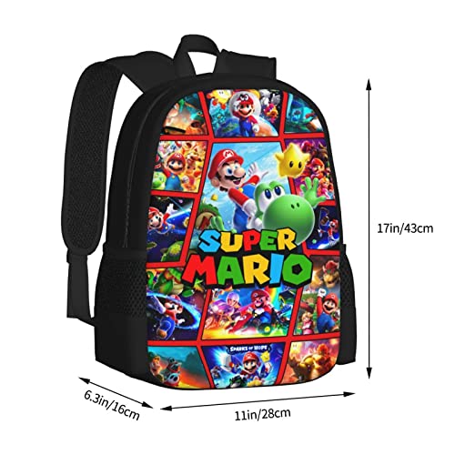 Rouya Cartoon Cute Backpack School Backpacks 17 inch Large Capacity Travel Backpack for Girls Boys Teens