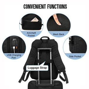 LOVEVOOK Travel Laptop Backpack for Women 17 Inch with TSA and Lock Teacher Nurse Backpack Purse Computer Bag Work Backpack Men Large Capacity Business Backpack with USB Charging Port