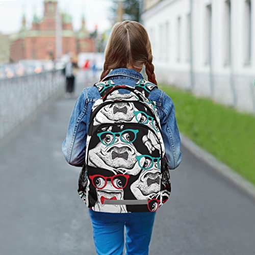 NFMILI Mr Frogs Kids Backpack Lightweight Middle School Elementary Bookbags for Boys Girls School Bag with Chest Strap 11.6 X 6.9 X 16.7 in