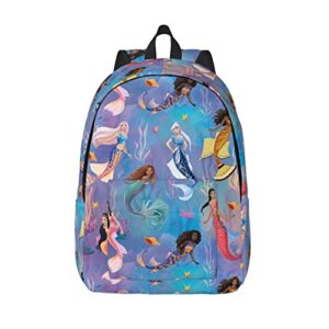 thustin little mermaid 2023 halie backpacks casual durable daypack laptop mini backpack waterproof travel backpacks 15.7 inch bag