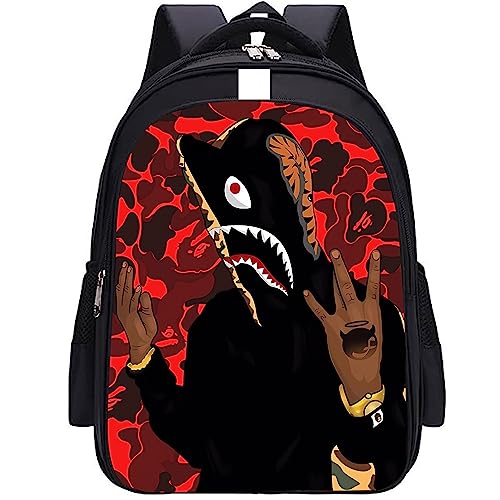 JHMYGSWK Fashion Kids Backpack Large Capacity School Backpack Multiple Pockets Anime Schoolbag-5