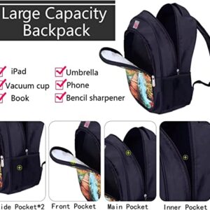 JHMYGSWK Fashion Kids Backpack Large Capacity School Backpack Multiple Pockets Anime Schoolbag-5