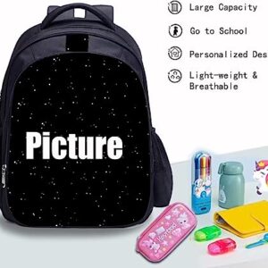 JHMYGSWK Fashion Kids Backpack Large Capacity School Backpack Multiple Pockets Anime Schoolbag-5