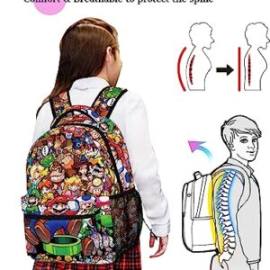 Super Cartoon Backpack Anime 3D Game Printed School Bookbag Laptop Backpacks Travel For Boys Girls Kids Back To-School