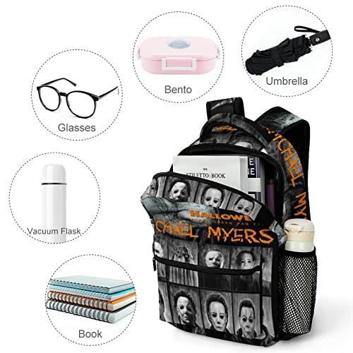 Adult Backpack Michael Halloween Myers Backpack Multifunctional Daypack Perfect Travel Bag Classical Basic Business Daypack