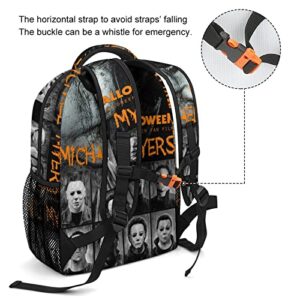 Adult Backpack Michael Halloween Myers Backpack Multifunctional Daypack Perfect Travel Bag Classical Basic Business Daypack