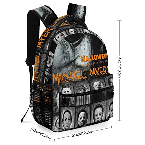 Adult Backpack Michael Halloween Myers Backpack Multifunctional Daypack Perfect Travel Bag Classical Basic Business Daypack