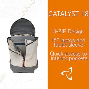 Mystery Ranch Catalyst 18L Travel Backpack with Tech Pocket for Everyday Carry and Adventures - Stone