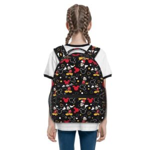 QANPE Fashion Cartoon Backpack for Women Girls Kids Cute Print School Backpack Travel Daypack Laptop Backpack