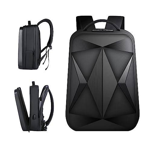 JUMO CYLY Hard Shell Laptop Backpack 35L, Waterproof Travel Backpack Business Computer Bag Fit 15.6 Inch Gaming Bag with USB Charging Port