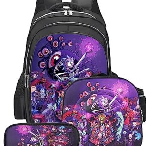 Kavcoc Fashion Cartoon Anime 3-Piece Backpack Set with Lunch Box and Pencil Case - Fun, Functional, Durable, Comfortable, and Versatile Style2