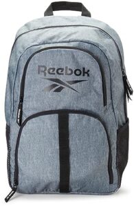reebok backpack - santa fe sports gym bag - lightweight carry on weekend overnight luggage - casual daypack for travel, beach, size onesize, heather grey