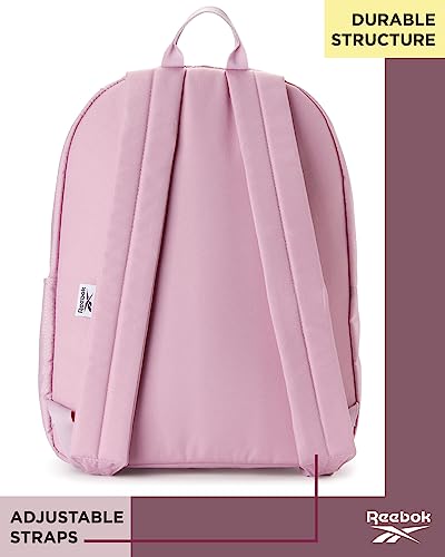 Reebok Backpack - Element Sports Gym Bag - Lightweight Carry On Weekend Overnight Luggage - Casual Daypack for Travel, Beach, Infused Lilac