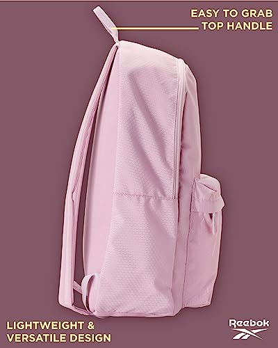 Reebok Backpack - Element Sports Gym Bag - Lightweight Carry On Weekend Overnight Luggage - Casual Daypack for Travel, Beach, Infused Lilac