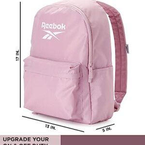 Reebok Backpack - Element Sports Gym Bag - Lightweight Carry On Weekend Overnight Luggage - Casual Daypack for Travel, Beach, Infused Lilac