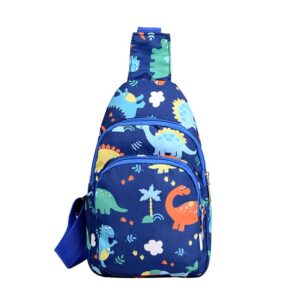 hiflyer kids crossbody bag kids sling bags, small nylon sling bag for kids travel bag for kids, cartoon sling bag for kids (blue)