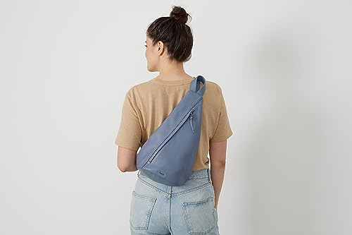 The Sak Geo Sling Backpack in Leather, Convertible Design, Teak