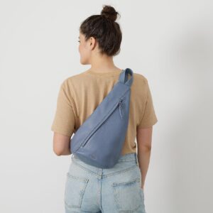 The Sak Geo Sling Backpack in Leather, Convertible Design, Tobacco