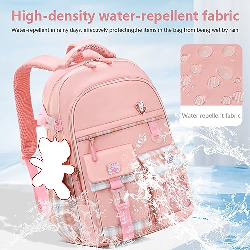 HANXIUCAO Backpacks for Girls Large Bookbags for Teens Girls Backpack for School Laptop Compartment Primary (Purple), 17.3x12.2x5.1 inch