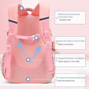 HANXIUCAO Backpacks for Girls Large Bookbags for Teens Girls Backpack for School Laptop Compartment Primary (Purple), 17.3x12.2x5.1 inch