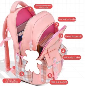 HANXIUCAO Backpacks for Girls Large Bookbags for Teens Girls Backpack for School Laptop Compartment Primary (Purple), 17.3x12.2x5.1 inch